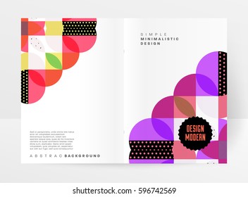 Memphis Geometrischer Hintergrund Vorlage für Cover, Flyer, Banner, Plakate und Plakate, kann für Präsentationen und Bücher verwendet werden, EPS10 Vektorgrafik