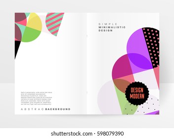 Memphis Geometric background Template for covers, flyers, banners, posters and placards, may be used for presentations and books, EPS10 vector illustration