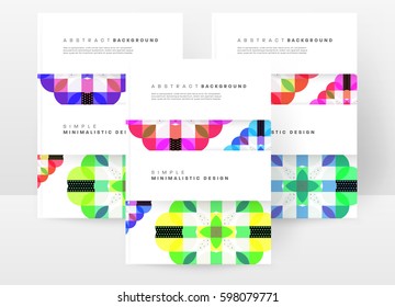 Memphis Planilla de fondo geométrico para cubiertas, volantes, pancartas, carteles y carteles, se puede usar para presentaciones y libros, ilustración del vector EPS10