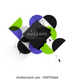 Memphis Geometrischer Hintergrund Vorlage für Cover, Flyer, Banner, Plakate und Plakate, kann für Präsentationen und Bücher verwendet werden, EPS10 Vektorgrafik