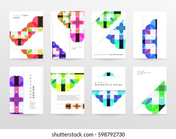 Memphis Geometric background Template for covers, flyers, banners, posters and placards, may be used for presentations and books, EPS10 vector illustration