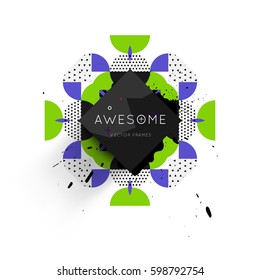 Memphis Geometrischer Hintergrund Vorlage für Cover, Flyer, Banner, Plakate und Plakate, kann für Präsentationen und Bücher verwendet werden, EPS10 Vektorgrafik