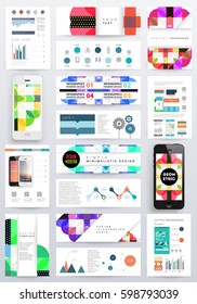 Memphis Geometric background Template for covers, flyers, banners, posters and placards, may be used for presentations and books, EPS10 vector illustration