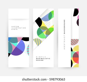 Memphis Geometric background Template for covers, flyers, banners, posters and placards, may be used for presentations and books, EPS10 vector illustration