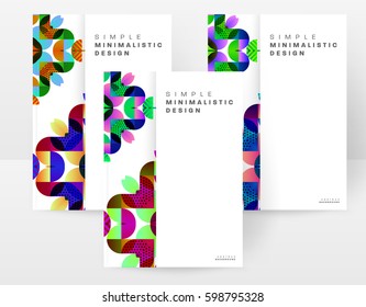 Memphis Geometric background Template for covers, flyers, banners, posters and placards, may be used for presentations and books, EPS10 vector illustration