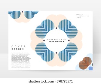 Memphis Geometric background Template for covers, flyers, banners, posters and placards, may be used for presentations and books, EPS10 vector illustration