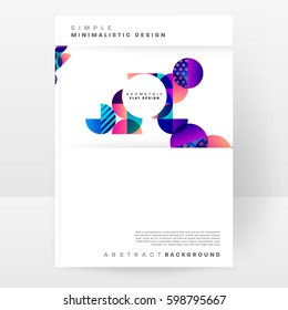 Memphis Geometric background Template for covers, flyers, banners, posters and placards, may be used for presentations and books, EPS10 vector illustration