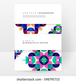 Memphis Geometrischer Hintergrund Vorlage für Cover, Flyer, Banner, Plakate und Plakate, kann für Präsentationen und Bücher verwendet werden, EPS10 Vektorgrafik