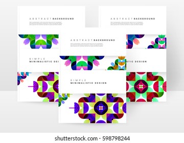 Memphis Geometric background Template for covers, flyers, banners, posters and placards, may be used for presentations and books, EPS10 vector illustration