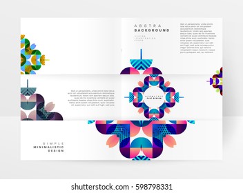 Memphis Geometric background Template for covers, flyers, banners, posters and placards, may be used for presentations and books, EPS10 vector illustration