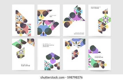 Memphis Geometric background Template for covers, flyers, banners, posters and placards, may be used for presentations and books, EPS10 vector illustration