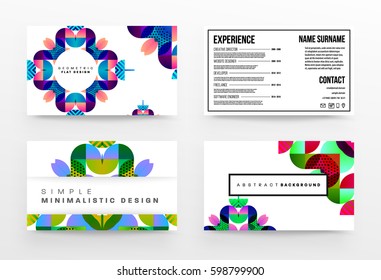 Memphis Geometric background Template for covers, flyers, banners, posters and placards, may be used for presentations and books, EPS10 vector illustration