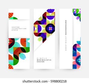 Memphis Geometric background Template for covers, flyers, banners, posters and placards, may be used for presentations and books, EPS10 vector illustration