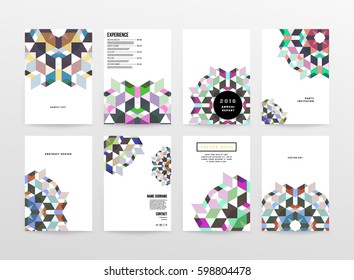 Memphis Geometric background Template for covers, flyers, banners, posters and placards, may be used for presentations and books, EPS10 vector illustration