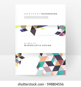 Memphis Geometric background Template for covers, flyers, banners, posters and placards, may be used for presentations and books, EPS10 vector illustration