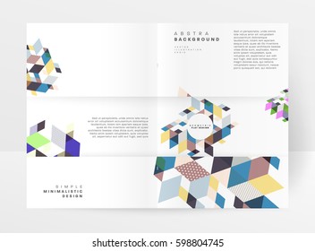 Memphis Geometric background Template for covers, flyers, banners, posters and placards, may be used for presentations and books, EPS10 vector illustration