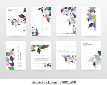 Memphis Geometric background Template for covers, flyers, banners, posters and placards, may be used for presentations and books, EPS10 vector illustration