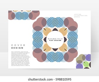 Memphis Planilla de fondo geométrico para cubiertas, volantes, pancartas, carteles y carteles, se puede usar para presentaciones y libros, ilustración del vector EPS10