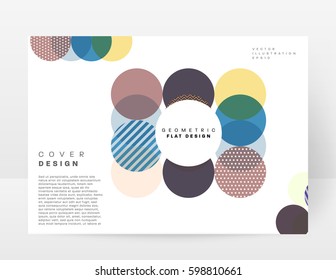 Memphis Geometric background Template for covers, flyers, banners, posters and placards, may be used for presentations and books, EPS10 vector illustration