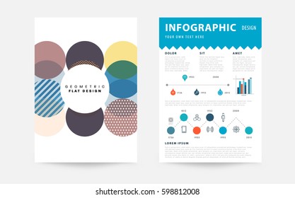 Memphis Geometric background Template for covers, flyers, banners, posters and placards, may be used for presentations and books, EPS10 vector illustration