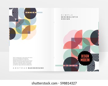 Memphis Geometric background Template for covers, flyers, banners, posters and placards, may be used for presentations and books, EPS10 vector illustration