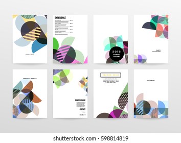 Memphis Geometrischer Hintergrund Vorlage für Cover, Flyer, Banner, Plakate und Plakate, kann für Präsentationen und Bücher verwendet werden, EPS10 Vektorgrafik