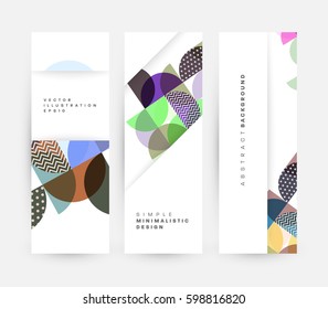 Memphis Geometric background Template for covers, flyers, banners, posters and placards, may be used for presentations and books, EPS10 vector illustration