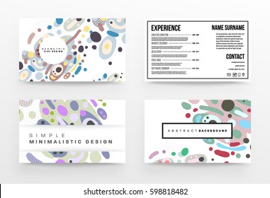 Memphis Geometric background Template for covers, flyers, banners, posters and placards, may be used for presentations and books, EPS10 vector illustration