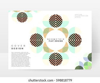 Memphis Planilla de fondo geométrico para cubiertas, volantes, pancartas, carteles y carteles, se puede usar para presentaciones y libros, ilustración del vector EPS10