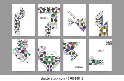 Memphis Geometric background Template for covers, flyers, banners, posters and placards, may be used for presentations and books, EPS10 vector illustration