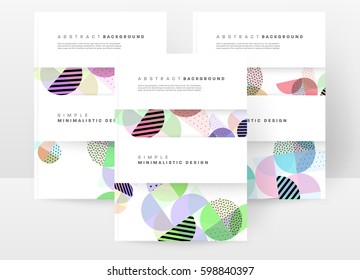Memphis Geometric background Template for covers, flyers, banners, posters and placards, may be used for presentations and books, EPS10 vector illustration