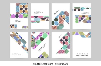 Memphis Geometric background Template for covers, flyers, banners, posters and placards, may be used for presentations and books, EPS10 vector illustration
