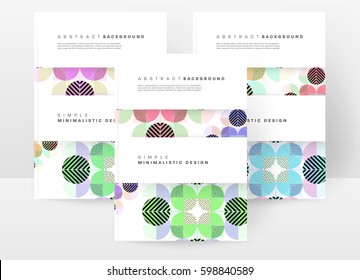 Memphis Geometric background Template for covers, flyers, banners, posters and placards, may be used for presentations and books, EPS10 vector illustration