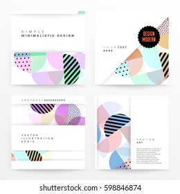 Memphis Geometric background Template for covers, flyers, banners, posters and placards, may be used for presentations and books, EPS10 vector illustration