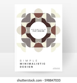 Memphis Geometric background Template for covers, flyers, banners, posters and placards, may be used for presentations and books, EPS10 vector illustration