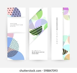 Memphis Geometric background Template for covers, flyers, banners, posters and placards, may be used for presentations and books, EPS10 vector illustration