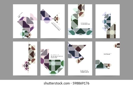 Memphis Geometric background Template for covers, flyers, banners, posters and placards, may be used for presentations and books, EPS10 vector illustration
