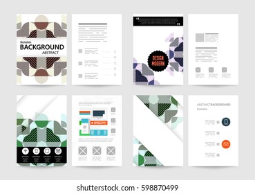 Memphis Geometric background Template for covers, flyers, banners, posters and placards, may be used for presentations and books, EPS10 vector illustration