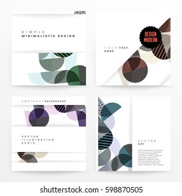 Memphis Geometric background Template for covers, flyers, banners, posters and placards, may be used for presentations and books, EPS10 vector illustration