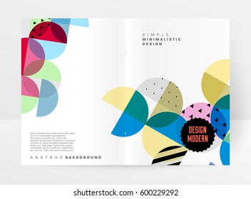 Memphis Geometric background Template for covers, flyers, banners, posters and placards, may be used for presentations and books, EPS10 vector illustration