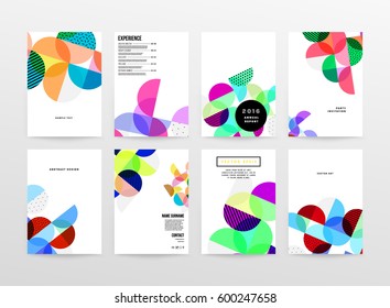 Memphis Geometric background Template for covers, flyers, banners, posters and placards, may be used for presentations and books, EPS10 vector illustration
