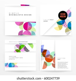 Memphis Geometric background Template for covers, flyers, banners, posters and placards, may be used for presentations and books, EPS10 vector illustration