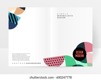 Memphis Geometric background Template for covers, flyers, banners, posters and placards, may be used for presentations and books, EPS10 vector illustration