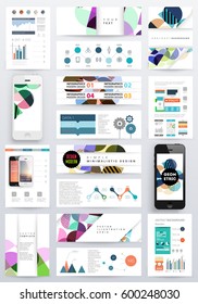 Memphis Geometric background Template for covers, flyers, banners, posters and placards, may be used for presentations and books, EPS10 vector illustration