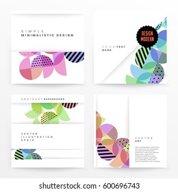 Memphis Geometric background Template for covers, flyers, banners, posters and placards, may be used for presentations and books, EPS10 vector illustration