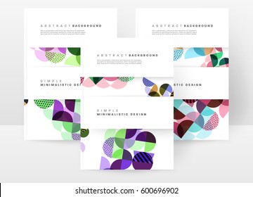 Memphis Geometric background Template for covers, flyers, banners, posters and placards, may be used for presentations and books, EPS10 vector illustration