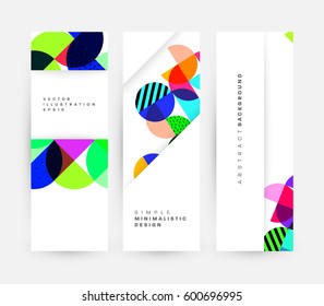 Memphis Geometric background Template for covers, flyers, banners, posters and placards, may be used for presentations and books, EPS10 vector illustration