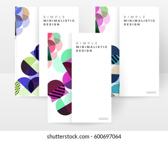 Memphis Geometric background Template for covers, flyers, banners, posters and placards, may be used for presentations and books, EPS10 vector illustration