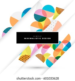 Memphis Geometric background Template for covers, flyers, banners, posters and placards, may be used for presentations and books, EPS10 vector illustration