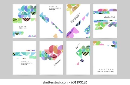 Memphis Geometric background Template for covers, flyers, banners, posters and placards, may be used for presentations and books, EPS10 vector illustration